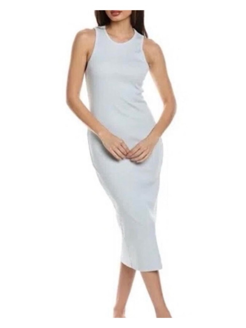 James Perse Standard Ribbed Tank Dress in Pale Blue (Size: 2)
